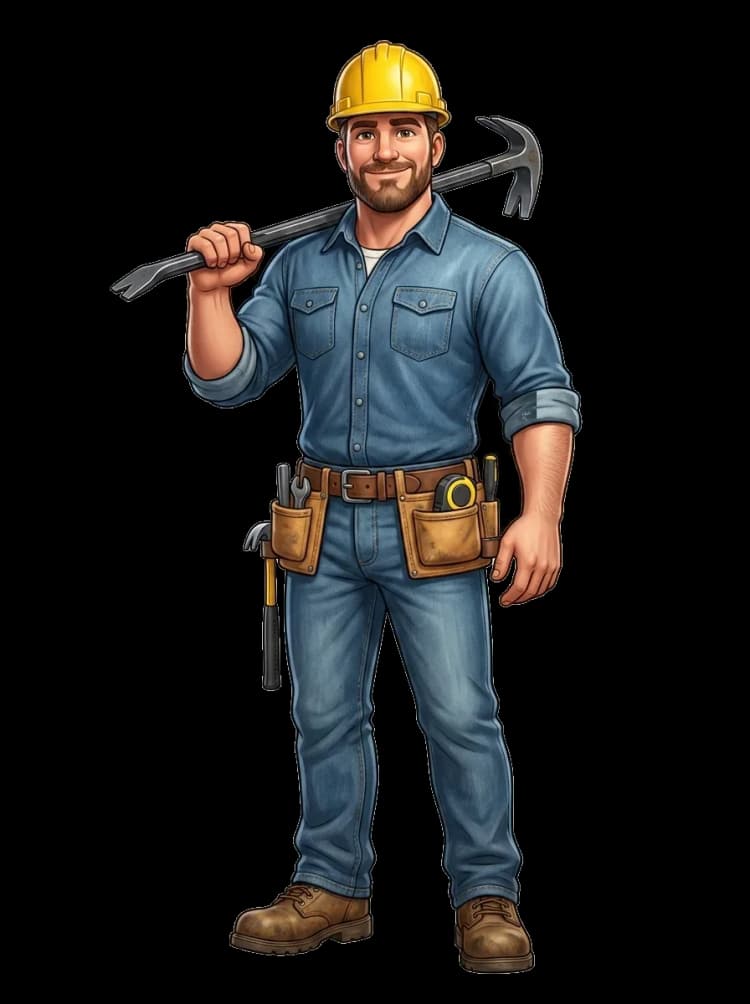 Heavy Junk Hauling crew member with crowbar
